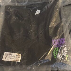 DIXXON Black Tee with Purple Graphic